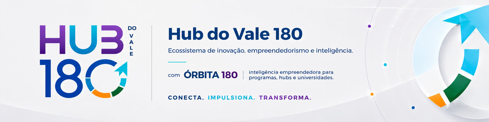 Capa institucional Hub do Vale 180 com Órbita 180